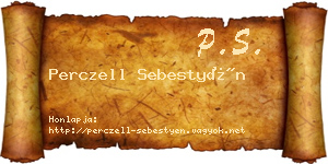 Perczell Sebestyén névjegykártya